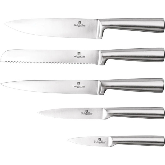 Набір кухонних ножів на підставці BERLINGER HAUS iRose Collection 6пр (BH-2447)
