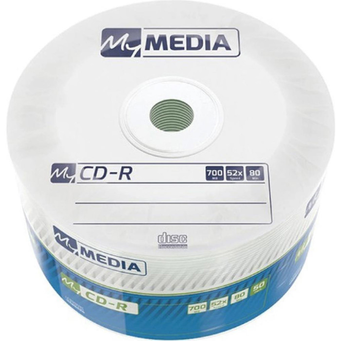 CD-R MYMEDIA Matt Silver 700MB 52x 50pcs/wrap (69201)