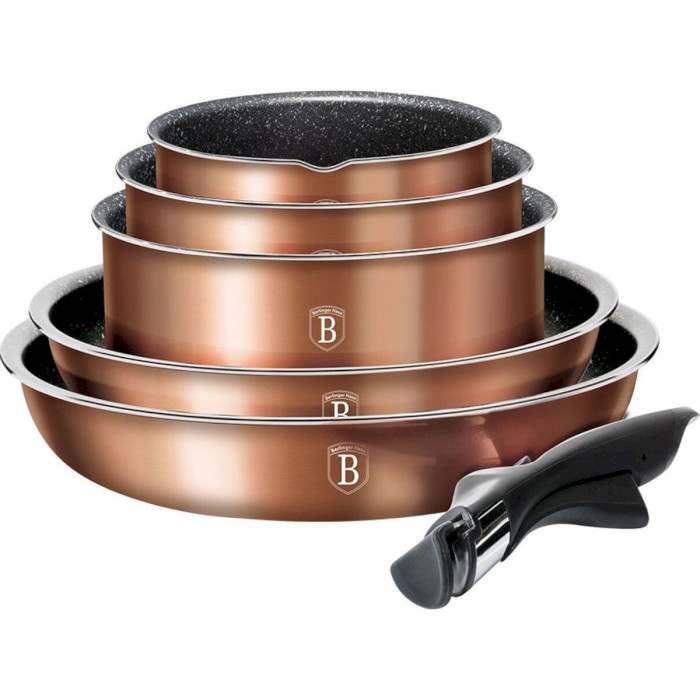 Набор посуды BERLINGER HAUS Metallic Line Rose Gold Edition 12пр (BH-1591)