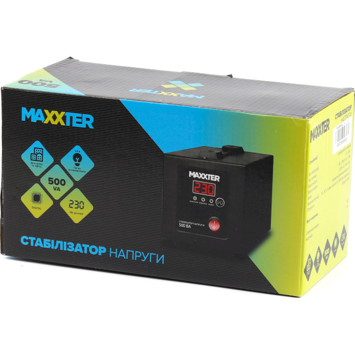 Стабілізатор напруги MAXXTER MX-AVR-E500-01