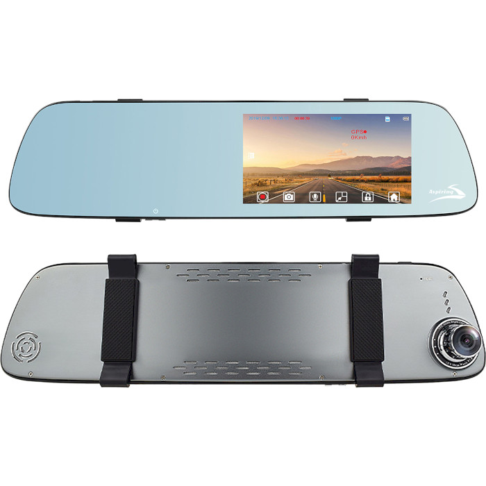 Автомобільний відеореєстратор-дзеркало з камерою заднього виду ASPIRING Maxi 1 X2 SpeedCam (MS885440)