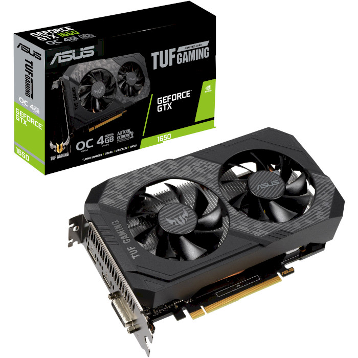 Видеокарта ASUS TUF Gaming GeForce GTX 1650 OC Edition 4GB GDDR6 (TUF-GTX1650-O4GD6-P-GAMING)