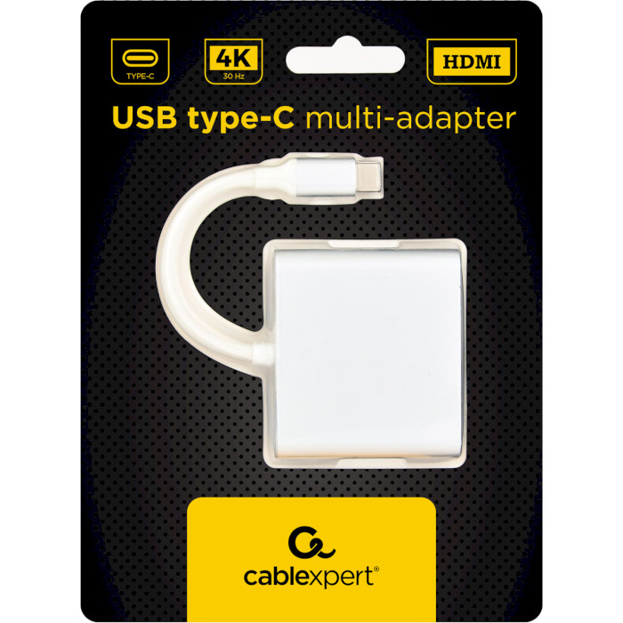 Порт-репликатор CABLEXPERT 3-in-1 USB-C to HDMI/USB 3.0/PD Silver (A-CM-HDMIF-02-SV)