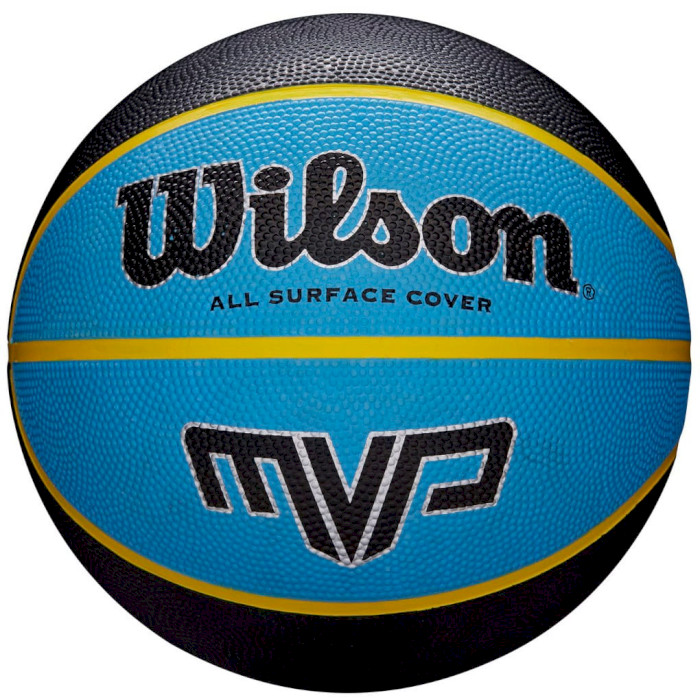 М'яч баскетбольний WILSON MVP Black/Blue Size 7 (WTB9019XB07)