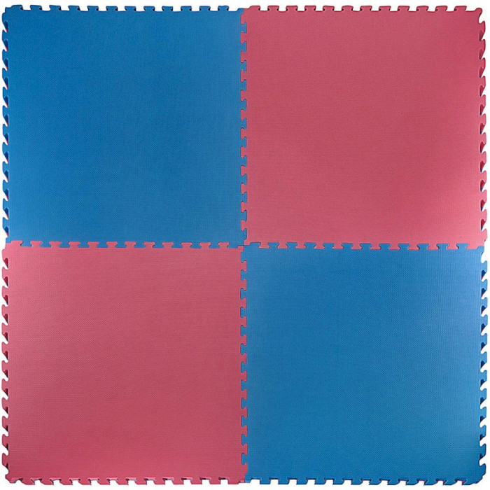 Мат-пазл (ласточкин хвіст) 4FIZJO Puzzle Mat 100x100x2cm Blue/Red (4FJ0167)