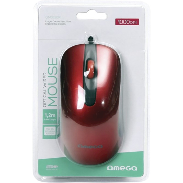 Мышь OMEGA OM-520 Red