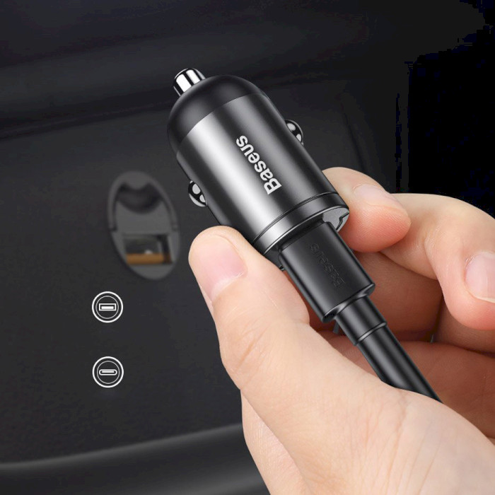 Автомобильное зарядное устройство BASEUS Tiny Star Mini PPS Car Charge Type-C Port 30W Gray (VCHX-B0G)