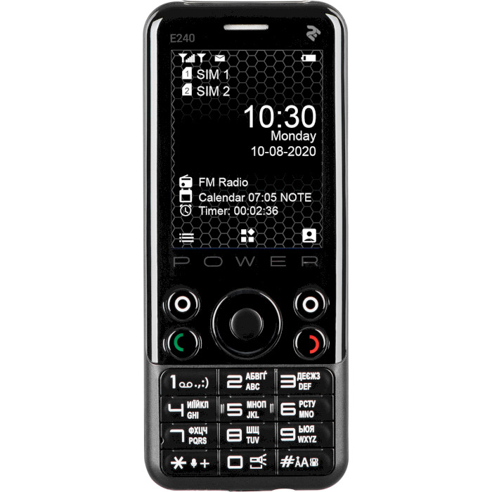 Мобільний телефон 2E E240 Power Black