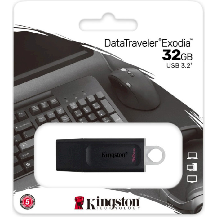 Флешка KINGSTON DataTraveler Exodia 32GB USB3.2 Black/White (DTX/32GB)