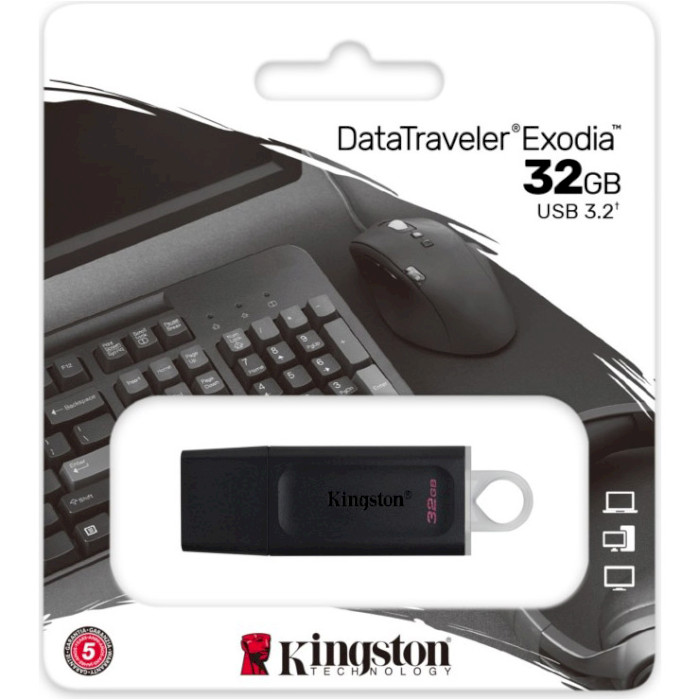 Флэшка KINGSTON DataTraveler Exodia USB3.2 32GB Black/White (DTX/32GB)