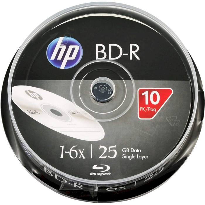 BD-R SL HP 25GB 6x 10pcs/spindle (69321/BRE00071-3)
