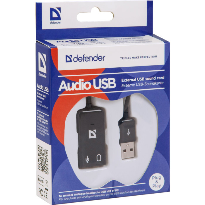 Внешняя звуковая карта DEFENDER Audio USB (63002)