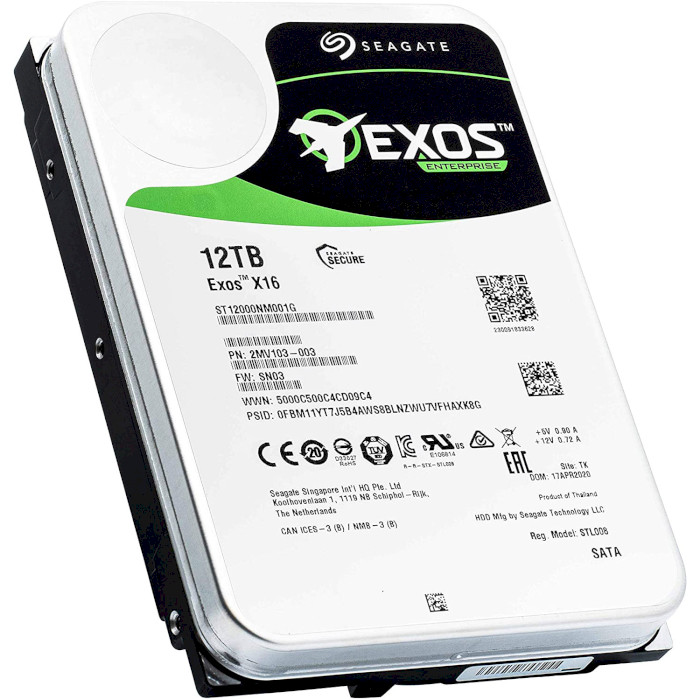 Жорсткий диск 3.5" SEAGATE Exos X16 12TB SATA/256MB (ST12000NM001G)