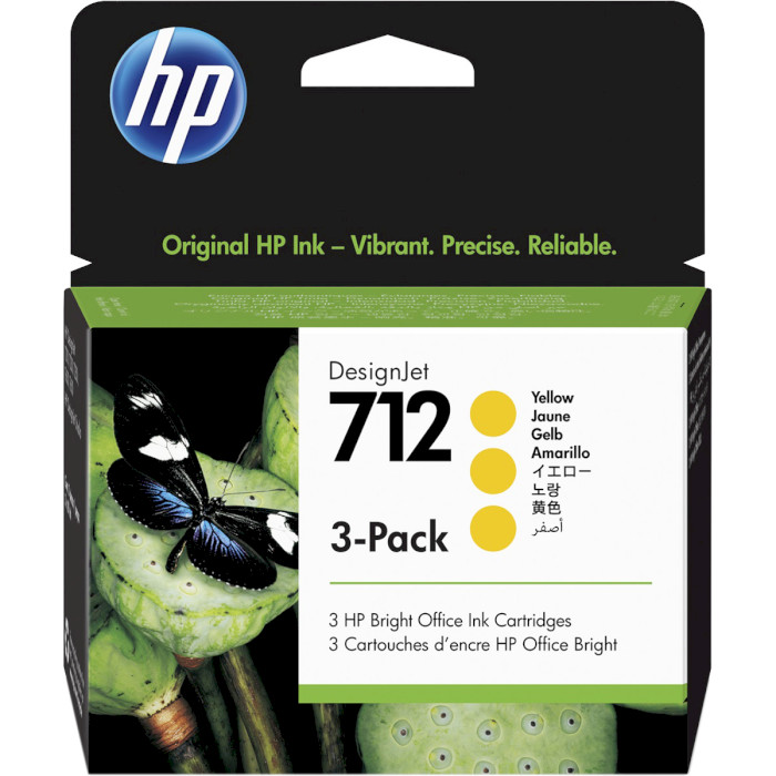 Картридж HP 712 3-pack Yellow (3ED79A)