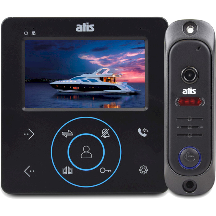 Комплект видеодомофона ATIS AD-480M Black + AT-380HR Black