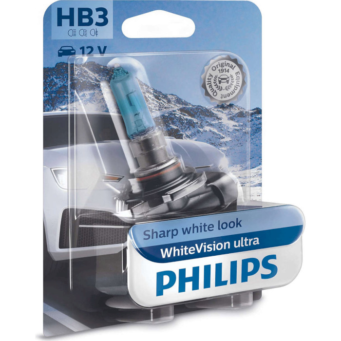 Лампа галогенова PHILIPS WhiteVision Ultra HB3 1шт (9005WVUB1)