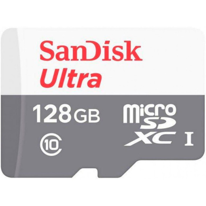 Карта памяти SANDISK microSDXC Ultra 128GB Class 10 + SD-adapter (SDSQUNR-128G-GN3MA)