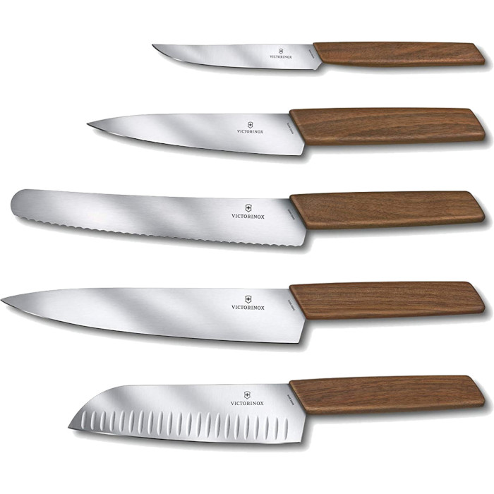 Набор кухонных ножей VICTORINOX Swiss Modern Cutlery Block 6пр (6.7186.6)