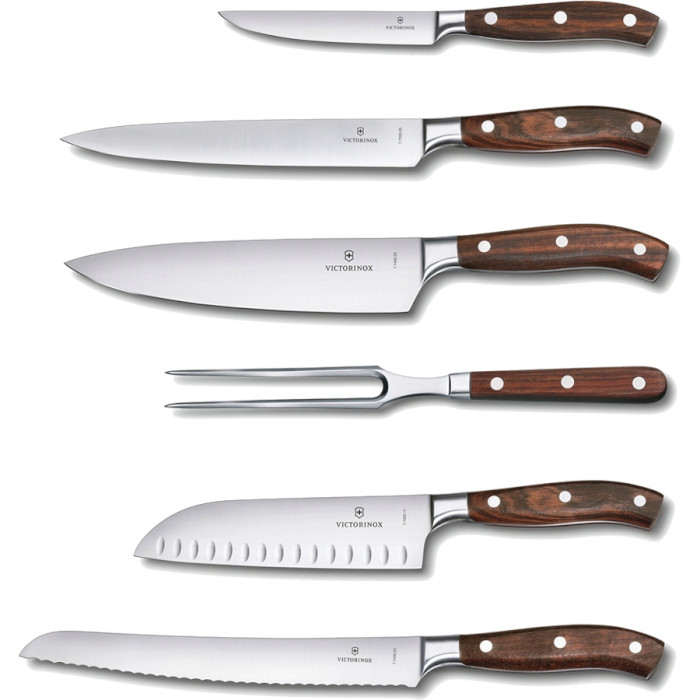 Набір кухонних ножів на підставці VICTORINOX Grand Maitre Knife Block 7пр (7.7240.6)