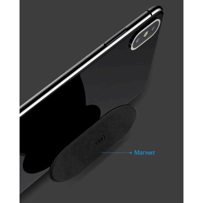Автодержатель для смартфона с беспроводной зарядкой BASEUS Big Ears Car Mount Wireless Charger Black/Уценка (WXER-01)