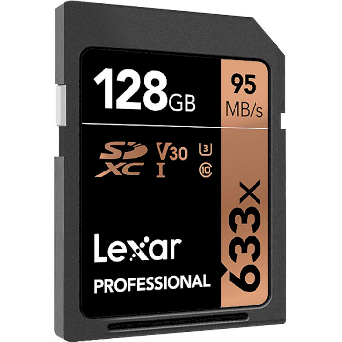 Карта пам'яті LEXAR SDXC Professional 633x 128GB UHS-I U3 V30 Class 10 (LSD128CB633)