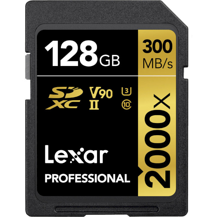 Карта пам'яті LEXAR SDXC Professional 2000x 128GB UHS-I U3 V90 Class 10 (LSD2000128G-BNNNG)