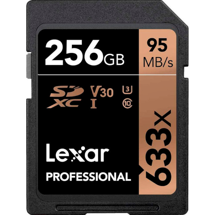 Карта памяти LEXAR SDXC Professional 633x 256GB UHS-I V30 Class 10 (LSD256CB633)