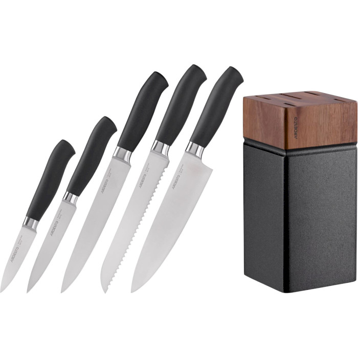 Набор кухонных ножей на подставке ARDESTO Black Mars 6пр (AR2020SW)