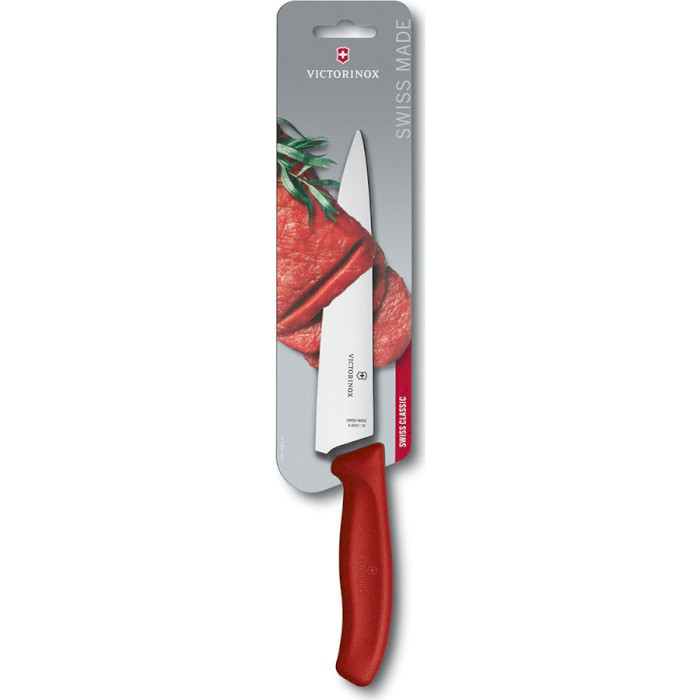 Ніж кухонний для оброблення VICTORINOX SwissClassic Carving Red 190мм (6.8001.19B)