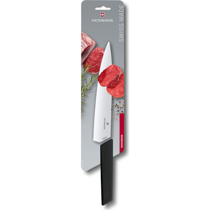 Нож кухонный для разделки VICTORINOX SwissModern Carving Black 220мм (6.9013.22B)