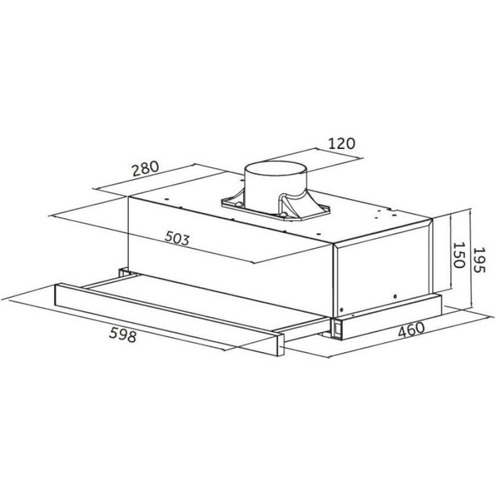 Витяжка PYRAMIDA TLX2 50 BL