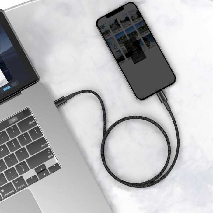 Кабель BASEUS High Density Braided Fast Charging Data Cable Type-C to Lightning 20W 1м Black (CATLGD-01)