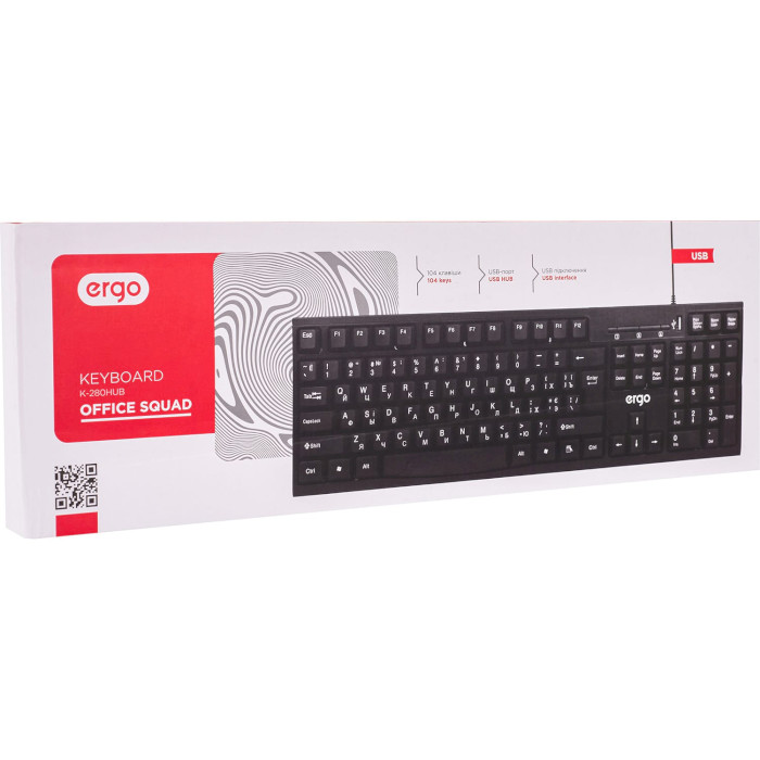 Клавіатура ERGO K-280HUB