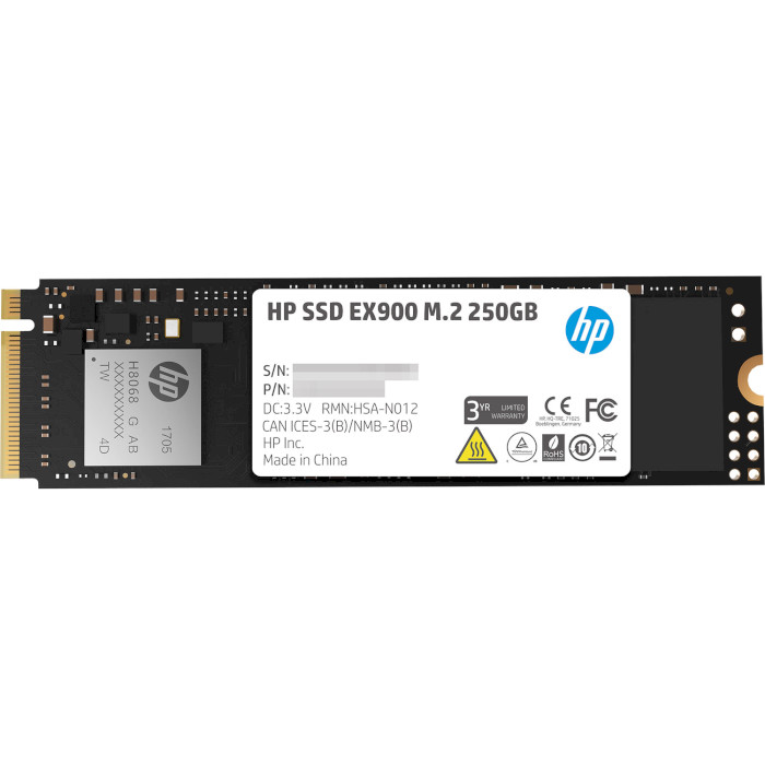 SSD диск HP EX900 250GB M.2 NVMe (2YY43AA)