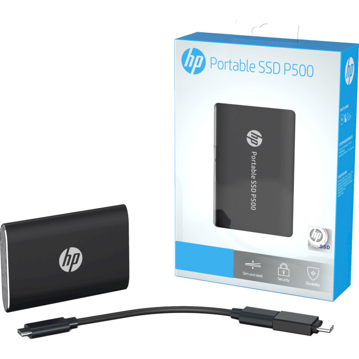 Портативный SSD диск HP P500 1TB USB3.2 Gen1 Black (1F5P4AA)