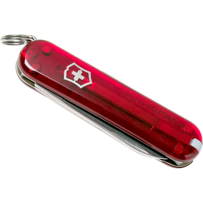 Швейцарський ніж VICTORINOX Classic SD Transparent Red Blister (0.6223.TB1)