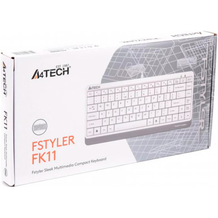 Клавиатура A4TECH Fstyler FK11 White