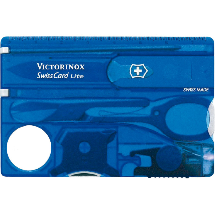 Мультитул VICTORINOX Swisscard Lite Blue Transparent (0.7322.T2)