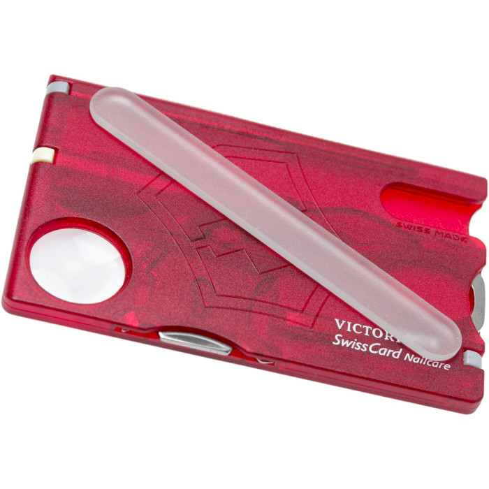 Мультитул VICTORINOX Swisscard Nailcare Red Transparent (0.7240.T)