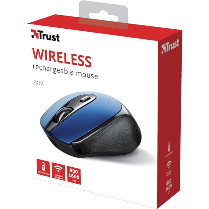Мышь TRUST Zaya Rechargeable Wireless Blue (24018)