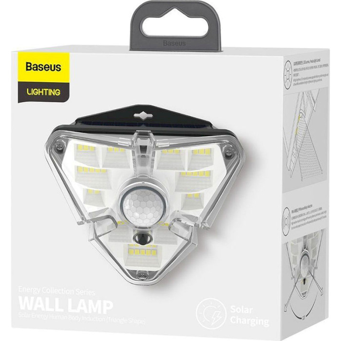 Вуличний світильник BASEUS Energy Collection Series Solar Energy Human Body Induction Wall Lamp 1.2W 4000K (DGNEN-A01)