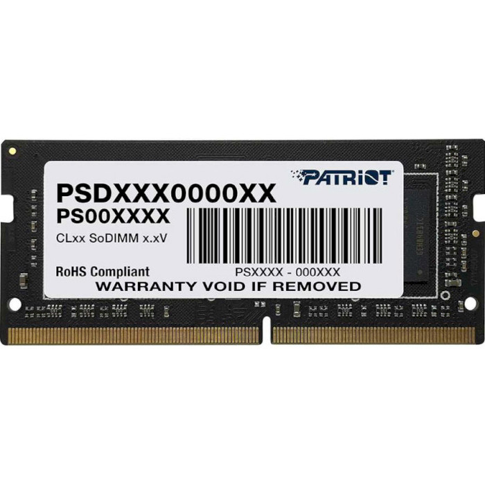 Модуль пам'яті PATRIOT Signature Line SO-DIMM DDR4 2666MHz 16GB (PSD416G266681S)