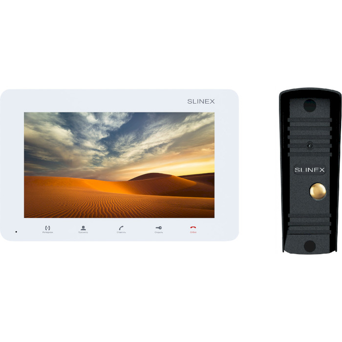 Комплект видеодомофона SLINEX SM-07MN White + ML-16HR Black