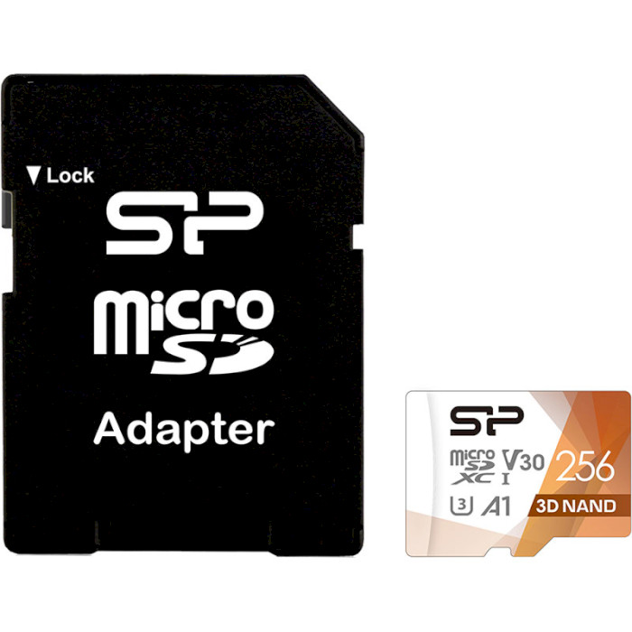 Карта пам'яті SILICON POWER microSDXC Superior Pro Colorful 256GB UHS-I U3 V30 A1 Class 10 + SD-adapter (SP256GBSTXDU3V20AB)