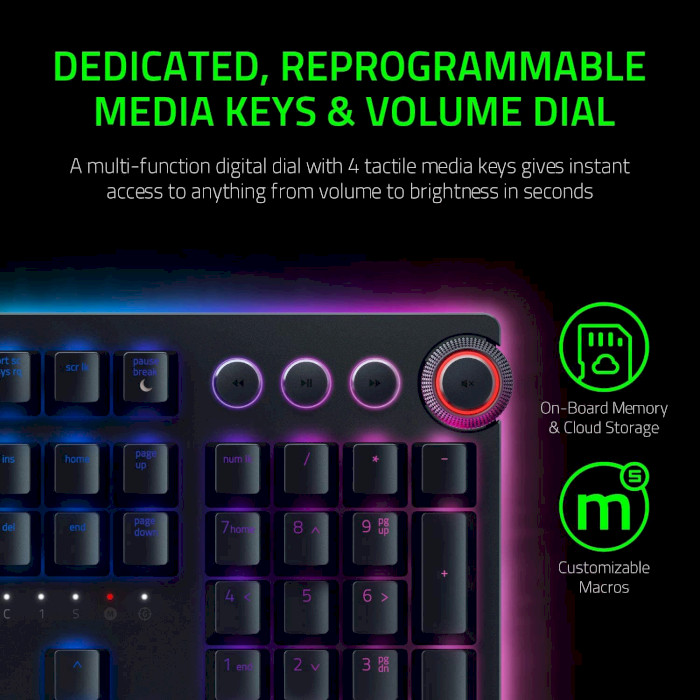 Клавіатура RAZER Huntsman Elite Clicky Optical Switch Purple (RZ03-01870700-R3R1)