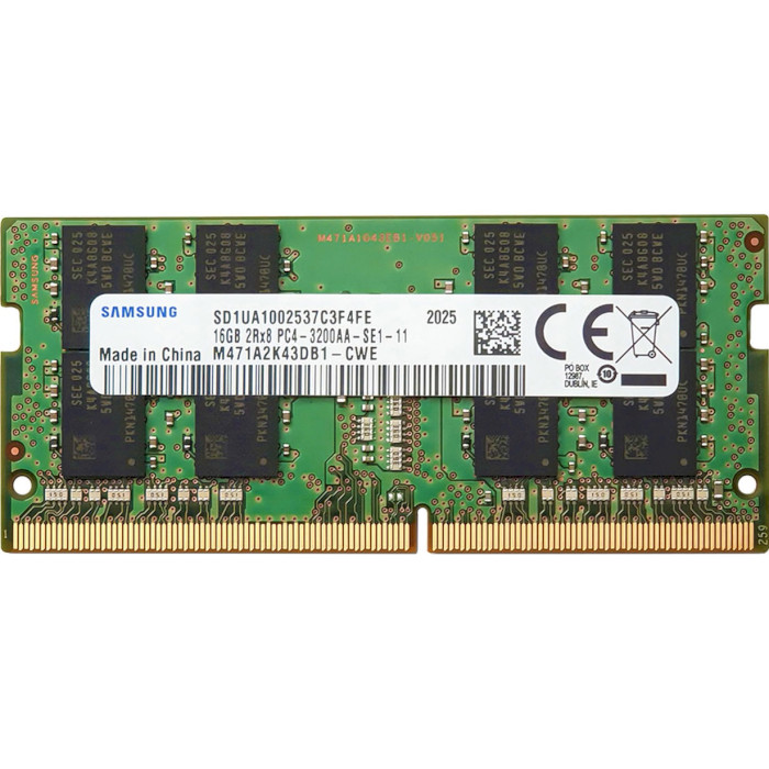 Модуль пам'яті SAMSUNG SO-DIMM DDR4 3200MHz 16GB (M471A2K43DB1-CWE)