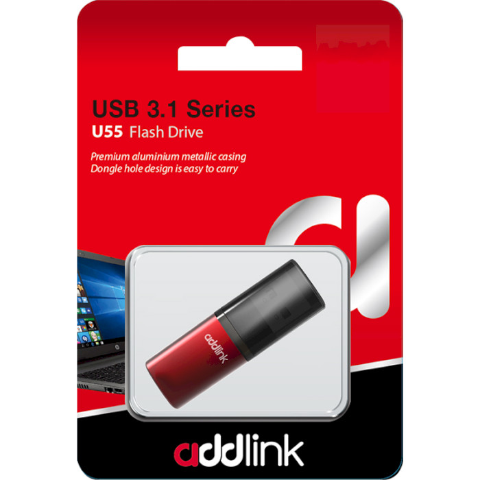 Флешка ADDLINK U55 64GB Red (AD64GBU55R3)