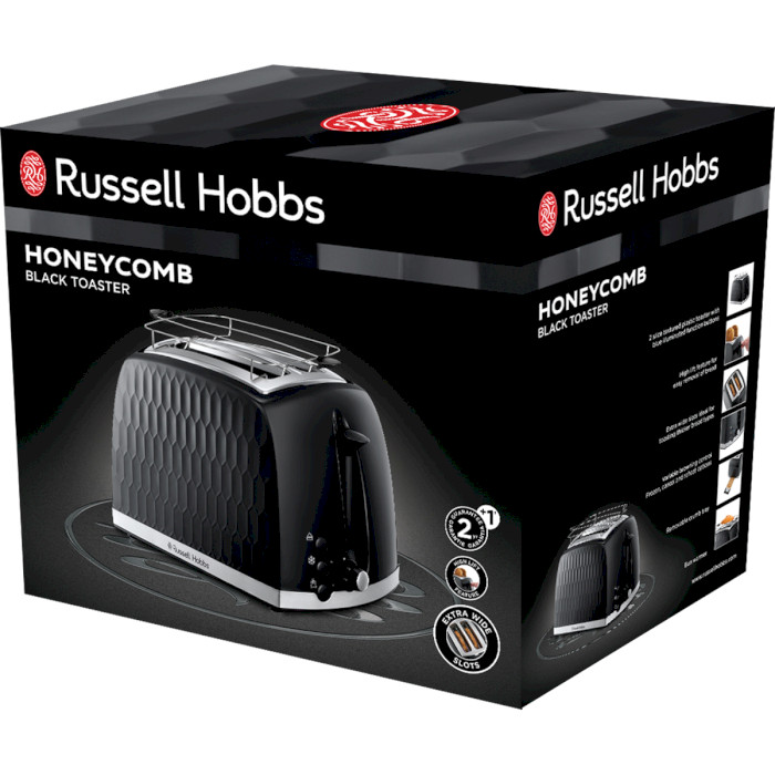 Тостер RUSSELL HOBBS Honeycomb Black (26061-56)