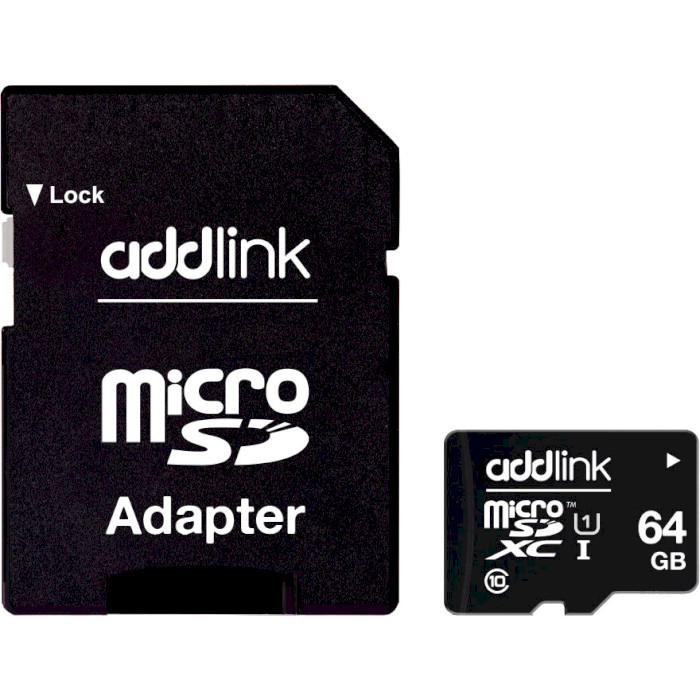 Карта памяти ADDLINK microSDXC Premium 64GB UHS-I Class 10 + SD-adapter (AD64GBMSX310A)