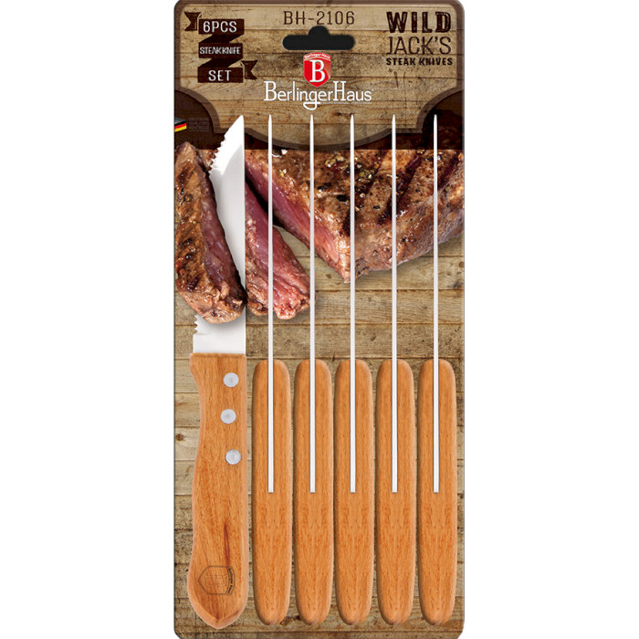 Набор кухонных ножей BERLINGER HAUS Wild Jack 6пр (BH-2106)